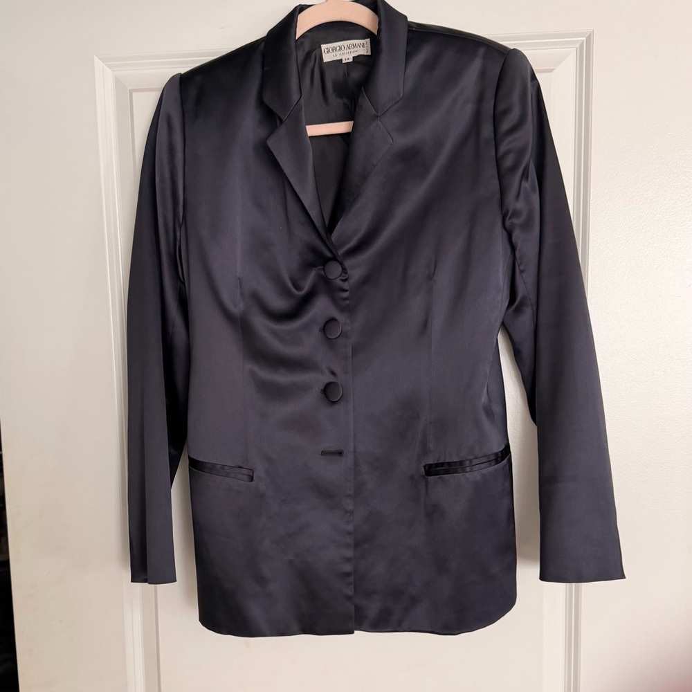 Giorgio Armani Midnight Blue silk girls Jr Blazer